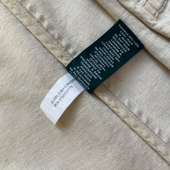 NWT Lauren Ralph Equestrian Leather Trim Stretchy Cotton blend Blazer Jacket - Picture 13 of 13